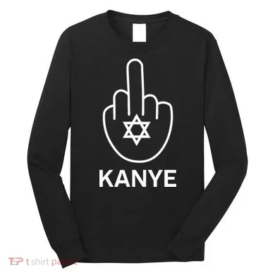 Kanye Middle Finger Long Sleeve Shirt