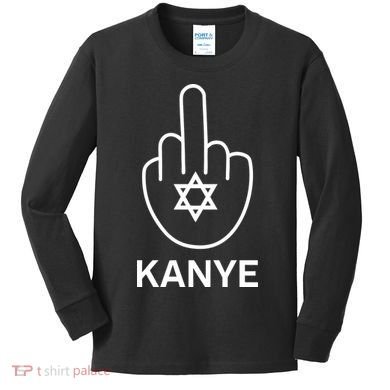 Kanye Middle Finger Kids Long Sleeve Shirt