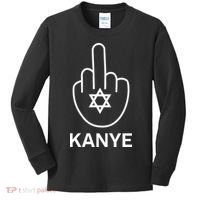 Kanye Middle Finger Kids Long Sleeve Shirt thumb 0