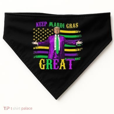 Keep Mardi Gras Great Trump Mardi Gras USA-Made Doggie Bandana