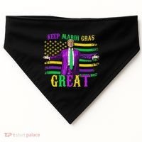 Keep Mardi Gras Great Trump Mardi Gras USA-Made Doggie Bandana thumb 0