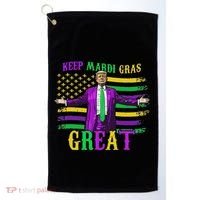 Keep Mardi Gras Great Trump Mardi Gras Golf Towel thumb 0