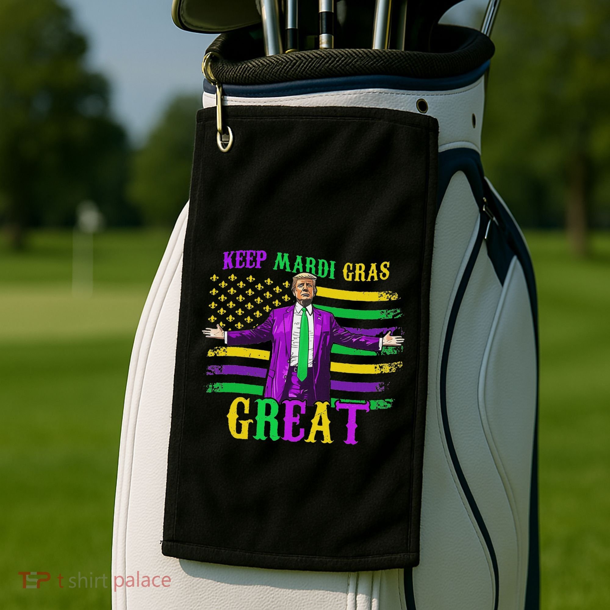 Keep Mardi Gras Great Trump Mardi Gras Golf Towel