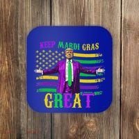 Keep Mardi Gras Great Trump Mardi Gras Coaster thumb 0