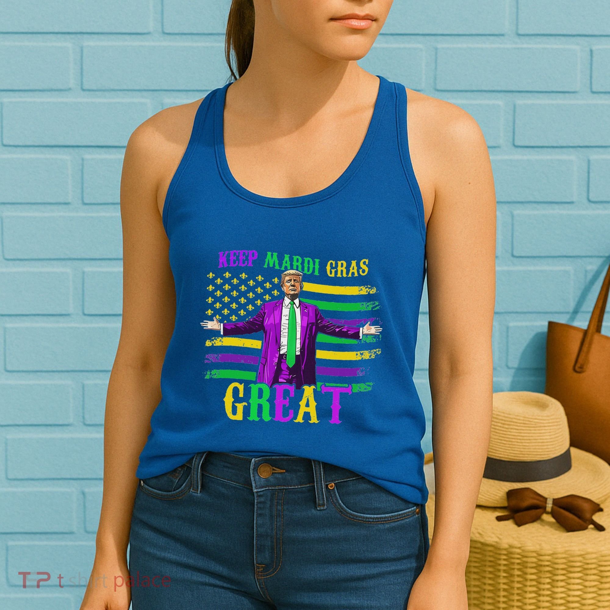 Keep Mardi Gras Great Trump Mardi Gras Women's Tank Top