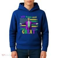 Keep Mardi Gras Great Trump Mardi Gras Kids Hoodie thumb 4