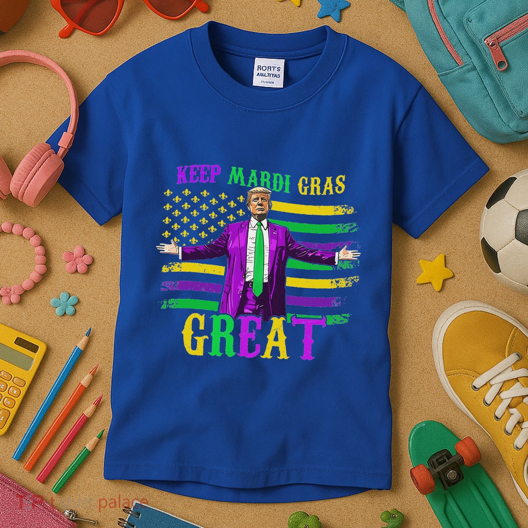 Keep Mardi Gras Great Trump Mardi Gras Kids T-Shirt