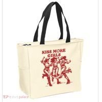 Kiss More Girl Funny Lesbian Bisexual Pride Tote Bag thumb 2
