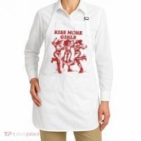 Kiss More Girl Funny Lesbian Bisexual Pride Apron thumb 2