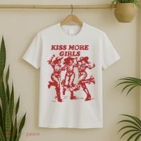 Kiss More Girl Funny Lesbian Bisexual Pride T-Shirt thumb 2