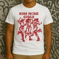 Kiss More Girl Funny Lesbian Bisexual Pride T-Shirt thumb 3