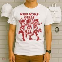 Kiss More Girl Funny Lesbian Bisexual Pride T-Shirt thumb 6