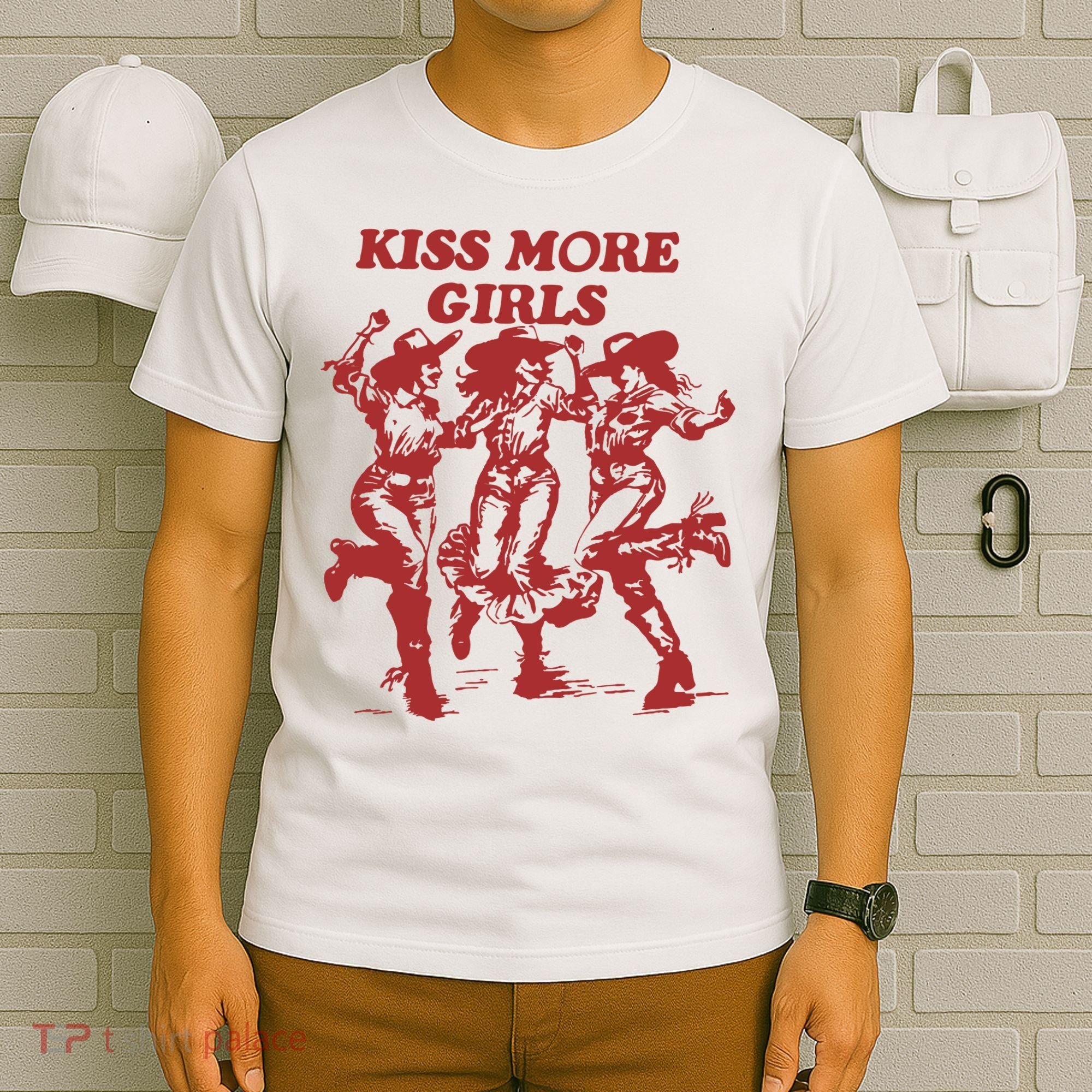 Kiss More Girl Funny Lesbian Bisexual Pride T-Shirt