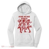 Kiss More Girl Funny Lesbian Bisexual Pride Women's Hoodie thumb 0