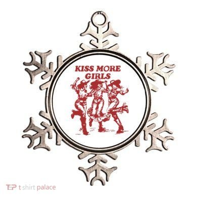 Kiss More Girl Funny Lesbian Bisexual Pride Ornament