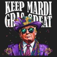 Keep Mardi Gras Great Trump Mardi Gras 2025 Flag Usa Funny Women's Sweatshirt thumb 2