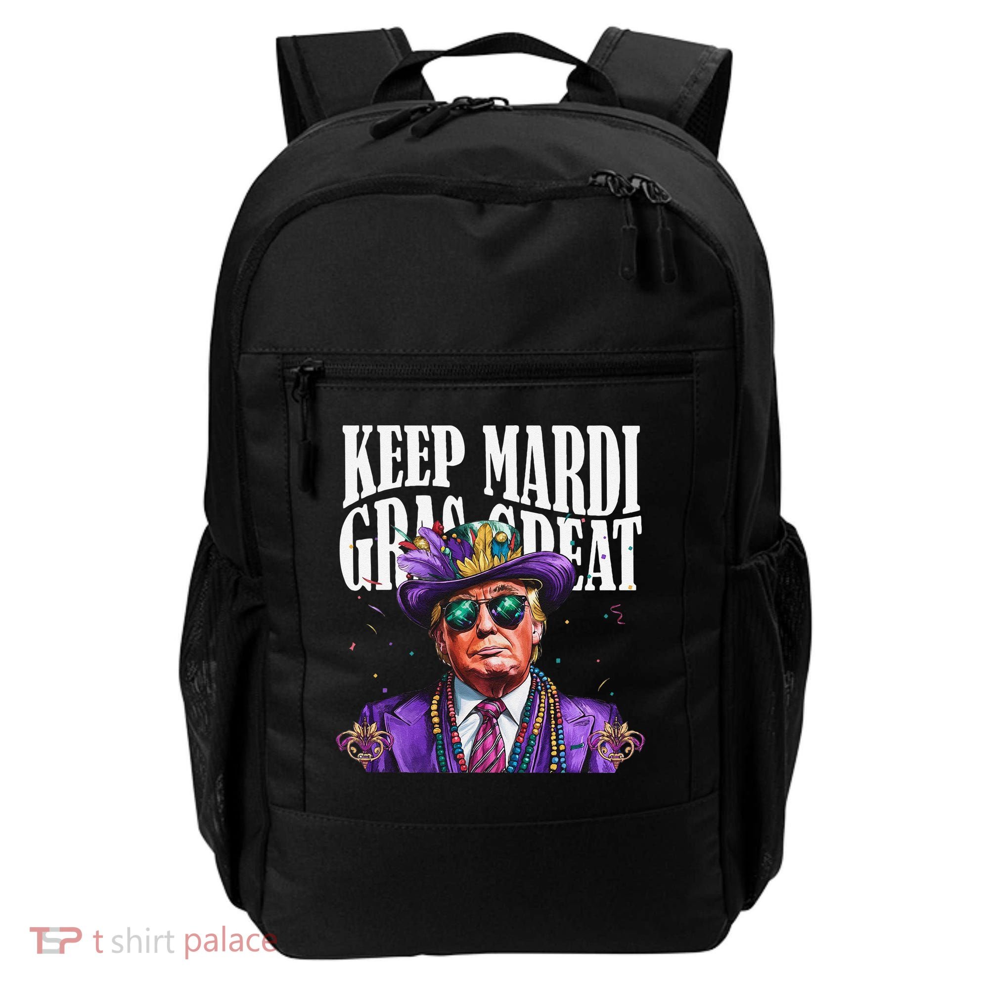 Keep Mardi Gras Great Trump Mardi Gras 2025 Flag Usa Funny Backpack