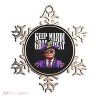 Keep Mardi Gras Great Trump Mardi Gras 2025 Flag Usa Funny Ornament thumb 0