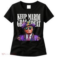 Keep Mardi Gras Great Trump Mardi Gras 2025 Flag Usa Funny Women's T-Shirt thumb 0