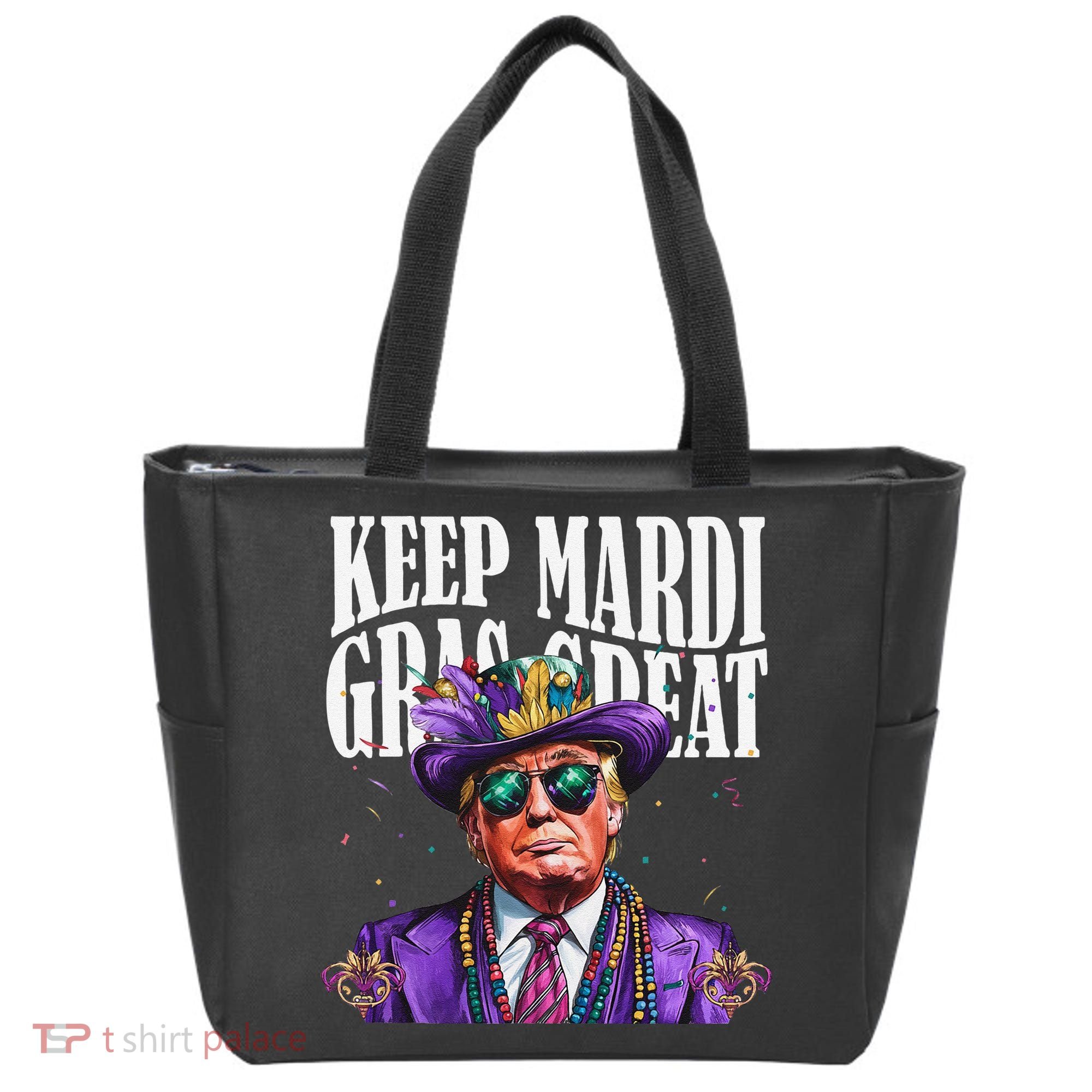 Keep Mardi Gras Great Trump Mardi Gras 2025 Flag Usa Funny Tote Bag