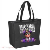 Keep Mardi Gras Great Trump Mardi Gras 2025 Flag Usa Funny Tote Bag thumb 2