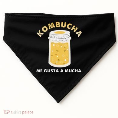 Kombucha Me Gusta A Mucha Scoby Pun Spanish USA-Made Doggie Bandana
