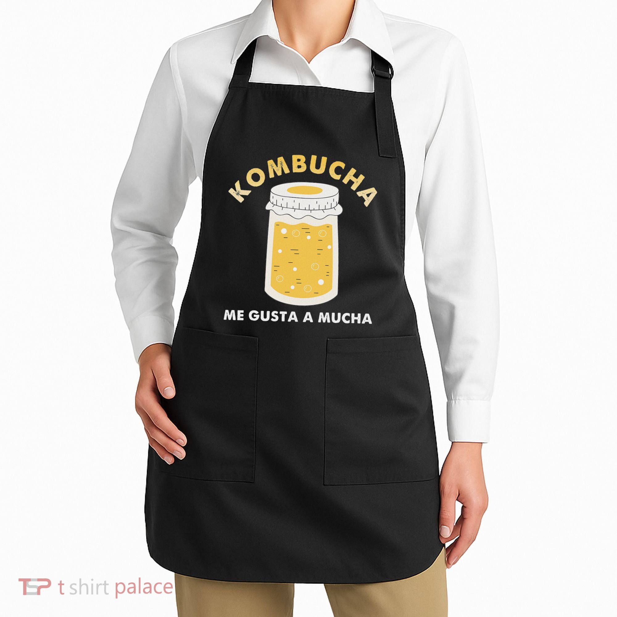 Kombucha Me Gusta A Mucha Scoby Pun Spanish Apron
