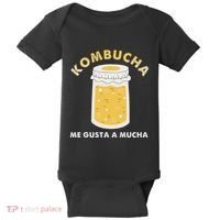 Kombucha Me Gusta A Mucha Scoby Pun Spanish Baby Bodysuit thumb 0