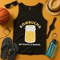 Kombucha Me Gusta A Mucha Scoby Pun Spanish Tank Top thumb 4