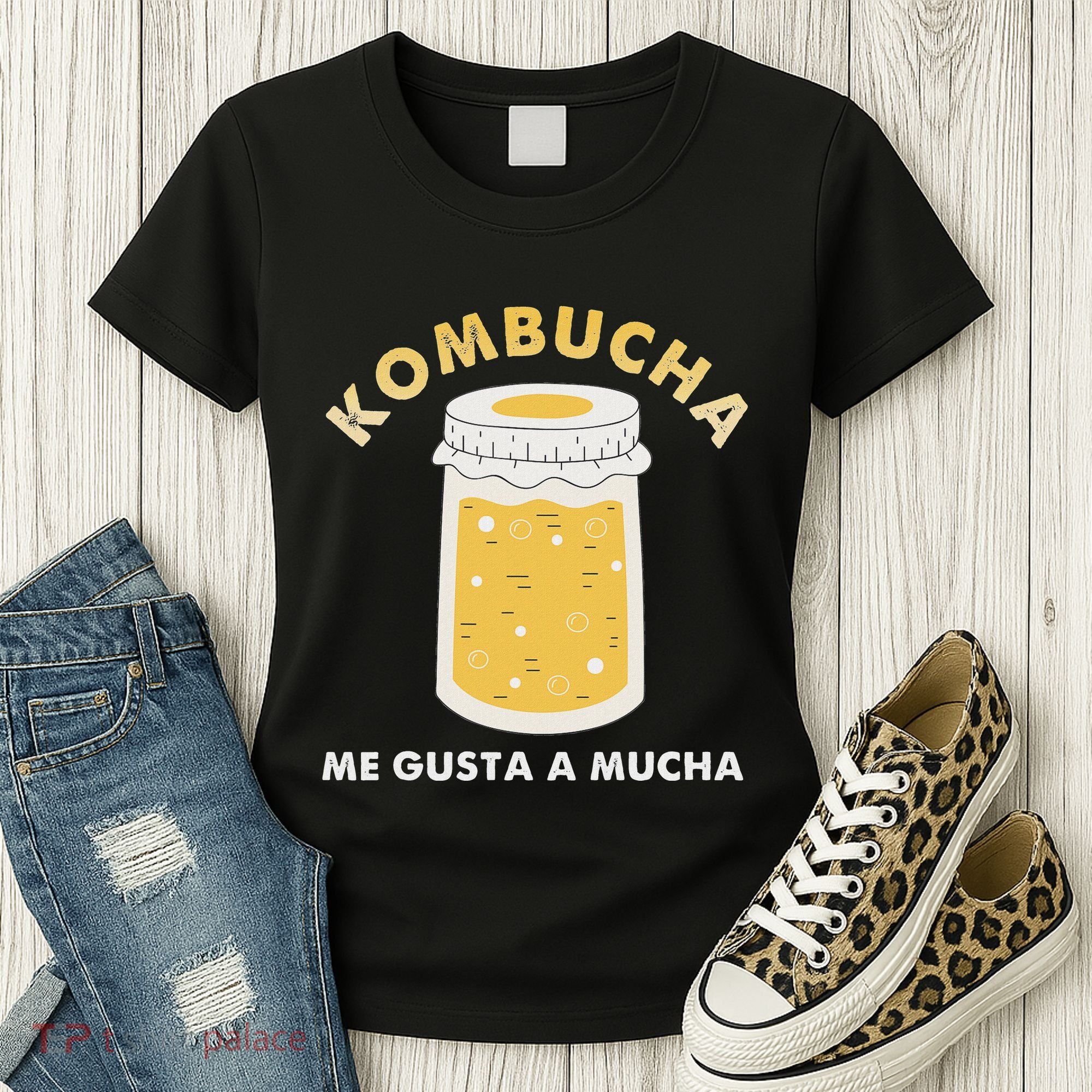 Kombucha Me Gusta A Mucha Scoby Pun Spanish Women's T-Shirt