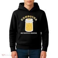 Kombucha Me Gusta A Mucha Scoby Pun Spanish Kids Hoodie thumb 4