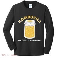 Kombucha Me Gusta A Mucha Scoby Pun Spanish Kids Long Sleeve Shirt thumb 0