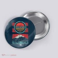 Krav Maga Hebrew Retro 80s Style Button thumb 0