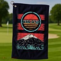 Krav Maga Hebrew Retro 80s Style Golf Towel thumb 1