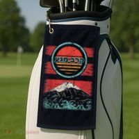 Krav Maga Hebrew Retro 80s Style Golf Towel thumb 2