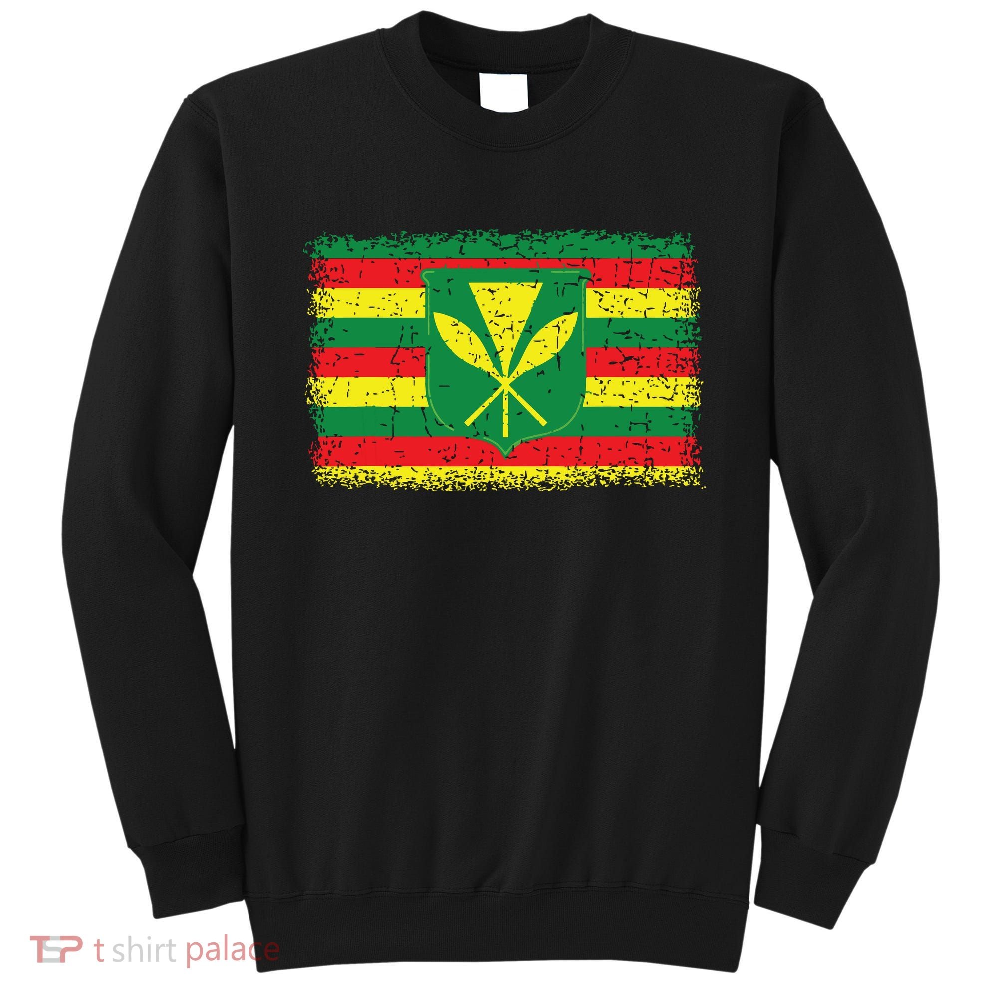 Kanaka Maoli Hawaiian Flag Pride Distressed Sovereign Gifts Sweatshirt