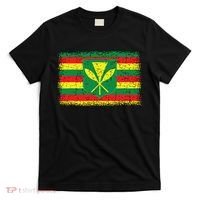 Kanaka Maoli Hawaiian Flag Pride Distressed Sovereign Gifts T-Shirt thumb 0
