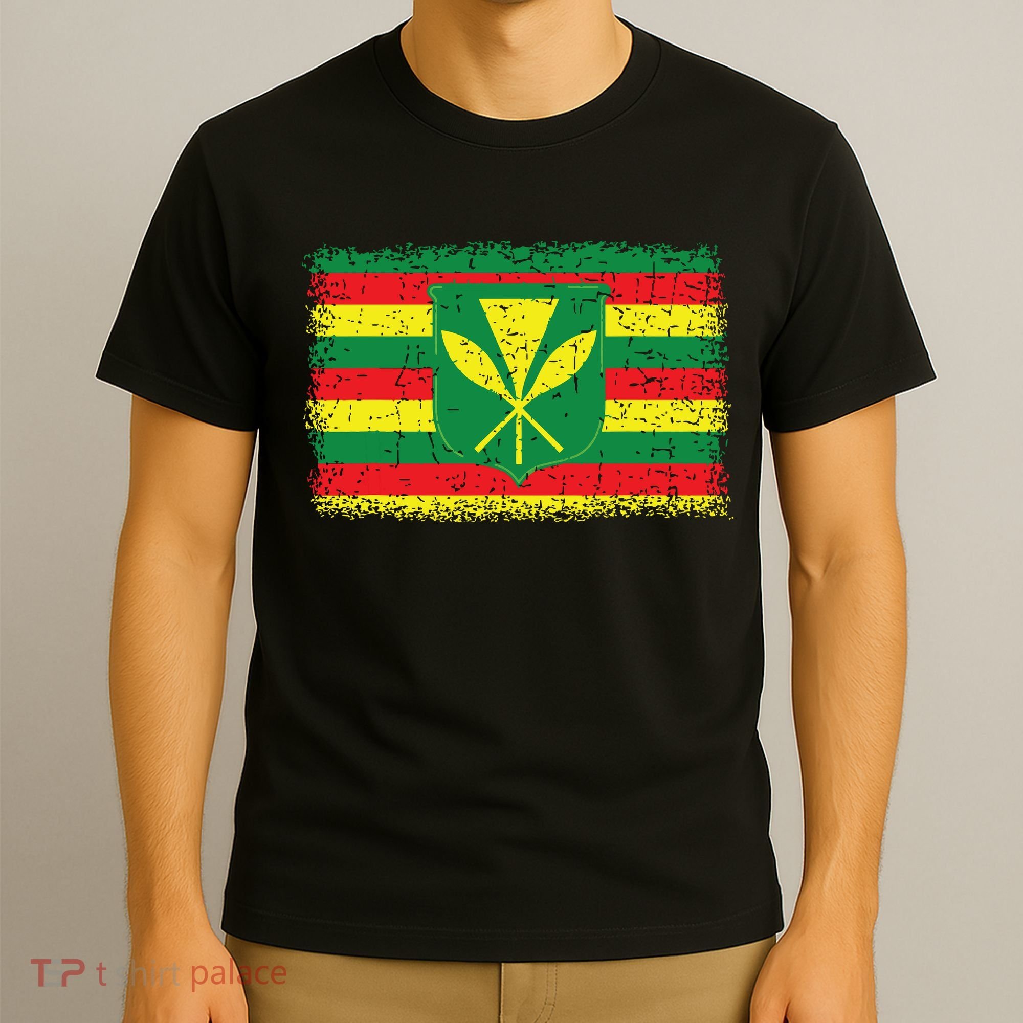 Kanaka Maoli Hawaiian Flag Pride Distressed Sovereign Gifts T-Shirt
