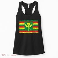 Kanaka Maoli Hawaiian Flag Pride Distressed Sovereign Gifts Women's Tank Top thumb 0