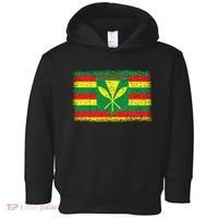 Kanaka Maoli Hawaiian Flag Pride Distressed Sovereign Gifts Toddler Hoodie thumb 0