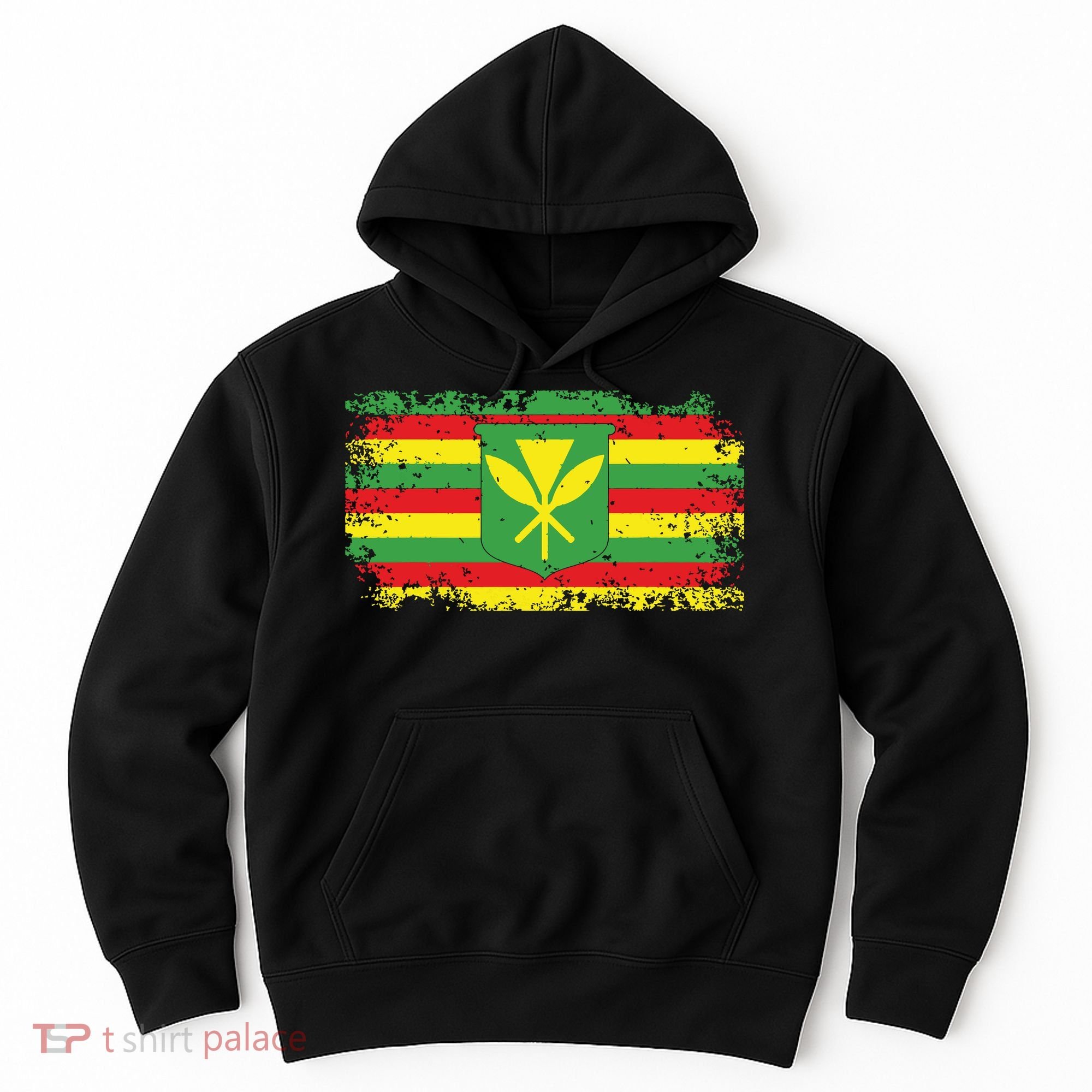 Kanaka Maoli Hawaiian Flag Pride Distressed Sovereign Gifts Hoodie