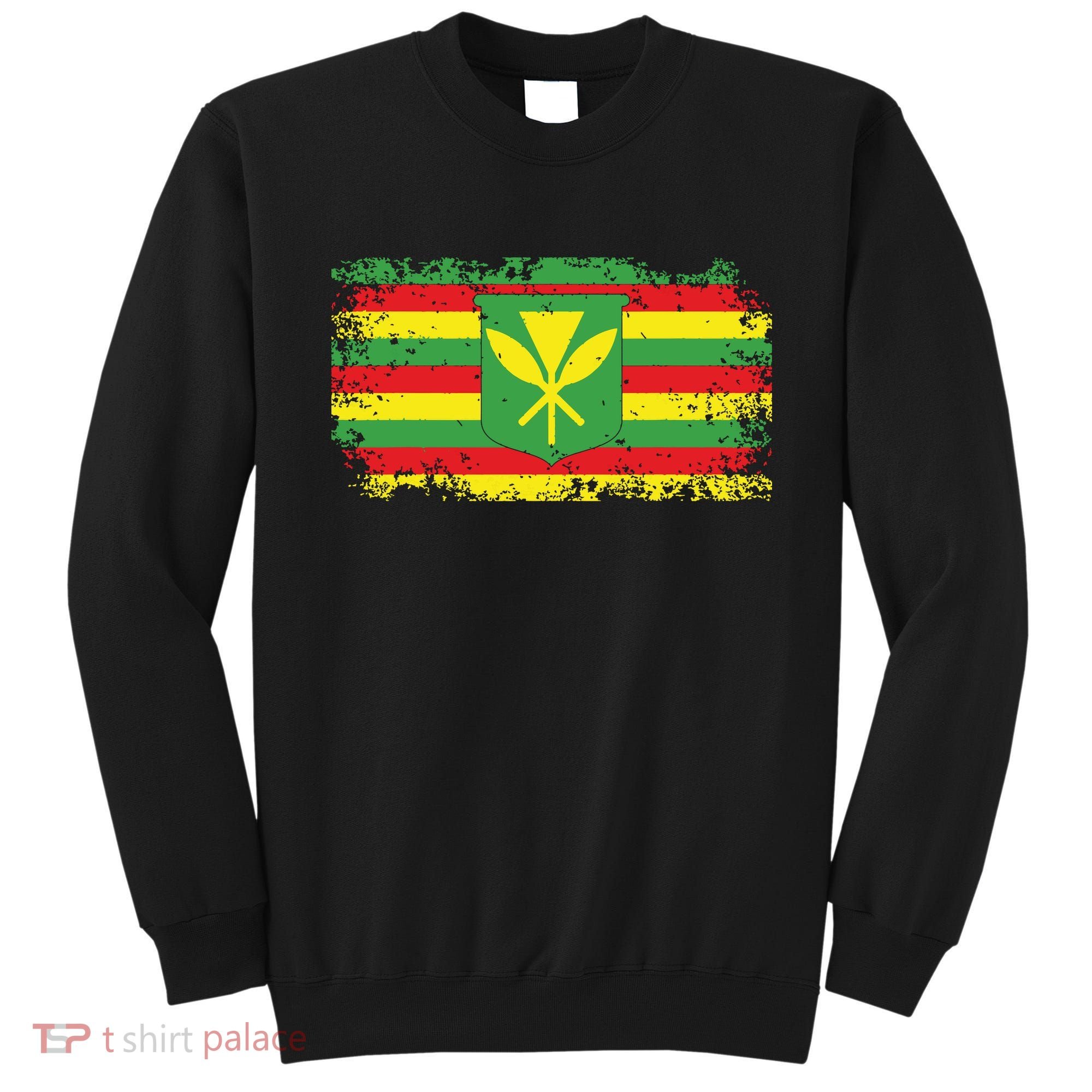Kanaka Maoli Hawaiian Flag Pride Distressed Sovereign Gifts Sweatshirt