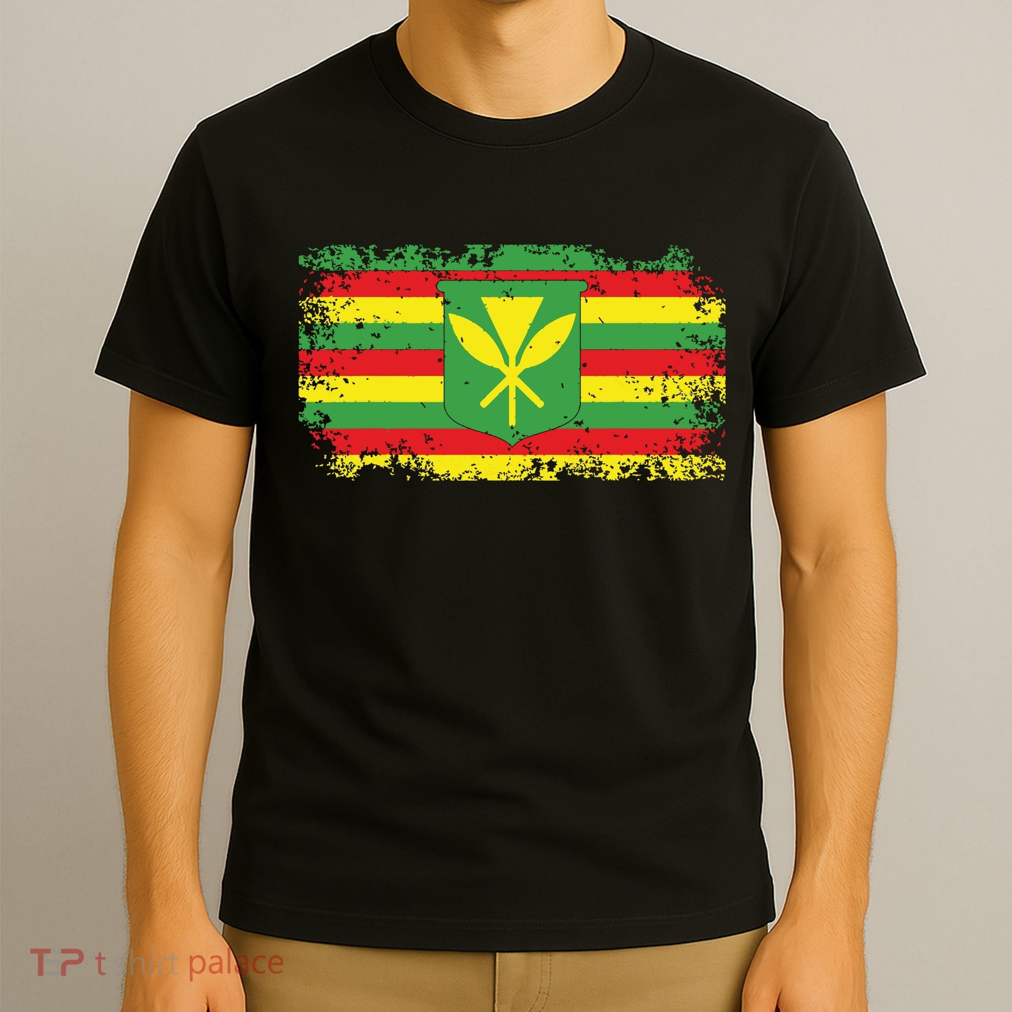 Kanaka Maoli Hawaiian Flag Pride Distressed Sovereign Gifts T-Shirt