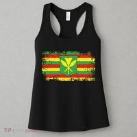 Kanaka Maoli Hawaiian Flag Pride Distressed Sovereign Gifts Women's Tank Top thumb 3