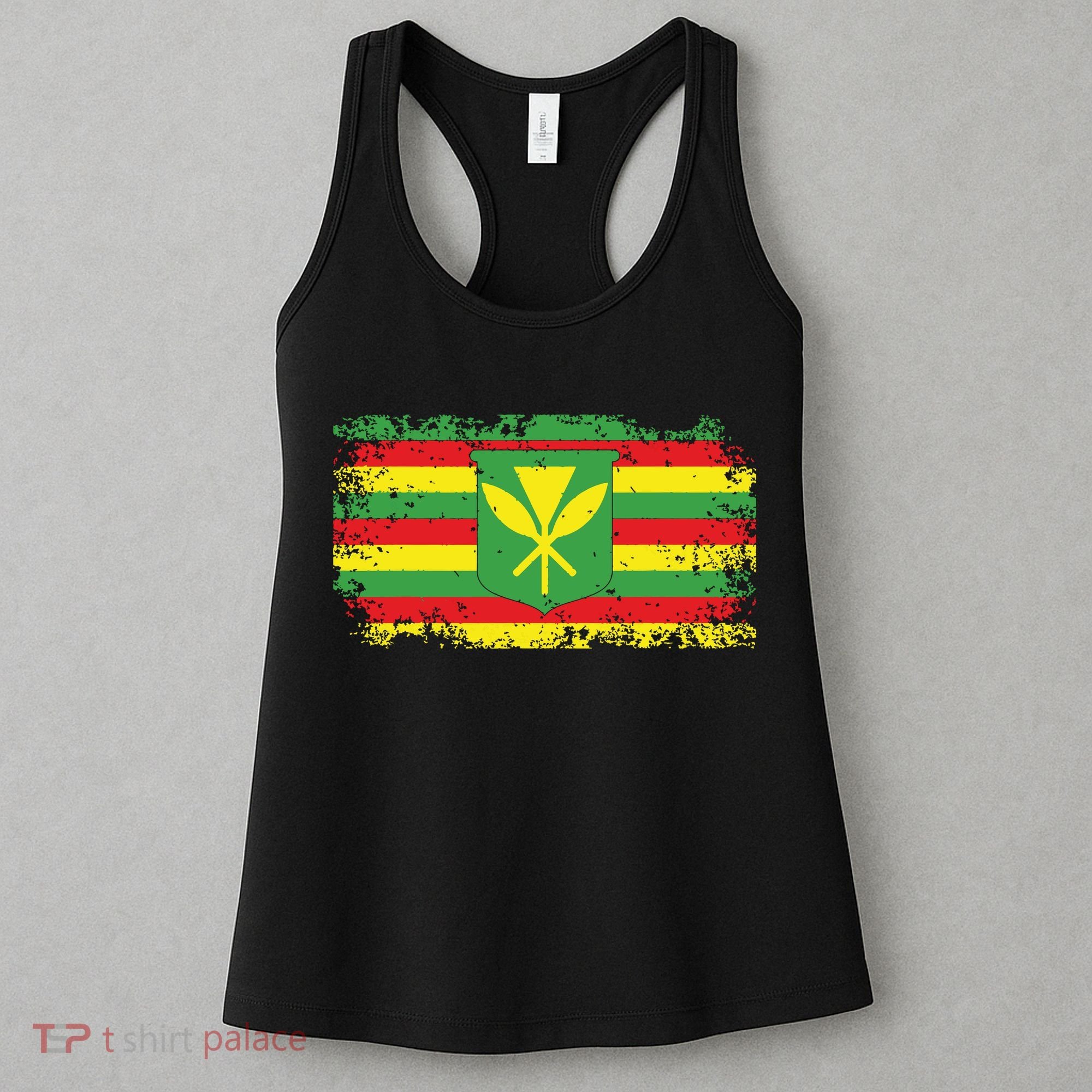Kanaka Maoli Hawaiian Flag Pride Distressed Sovereign Gifts Women's Tank Top