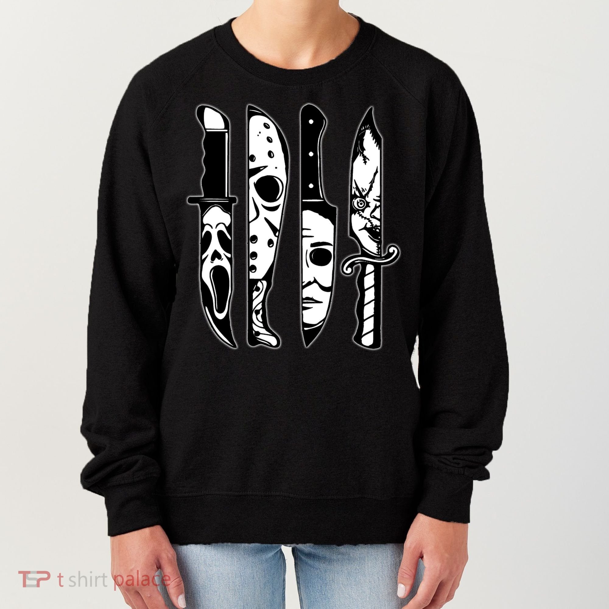 Knives Machete Horror Movies Halloween Women's Sweatshirt