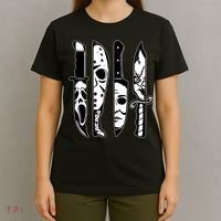 Knives Machete Horror Movies Halloween T-Shirt thumb 4