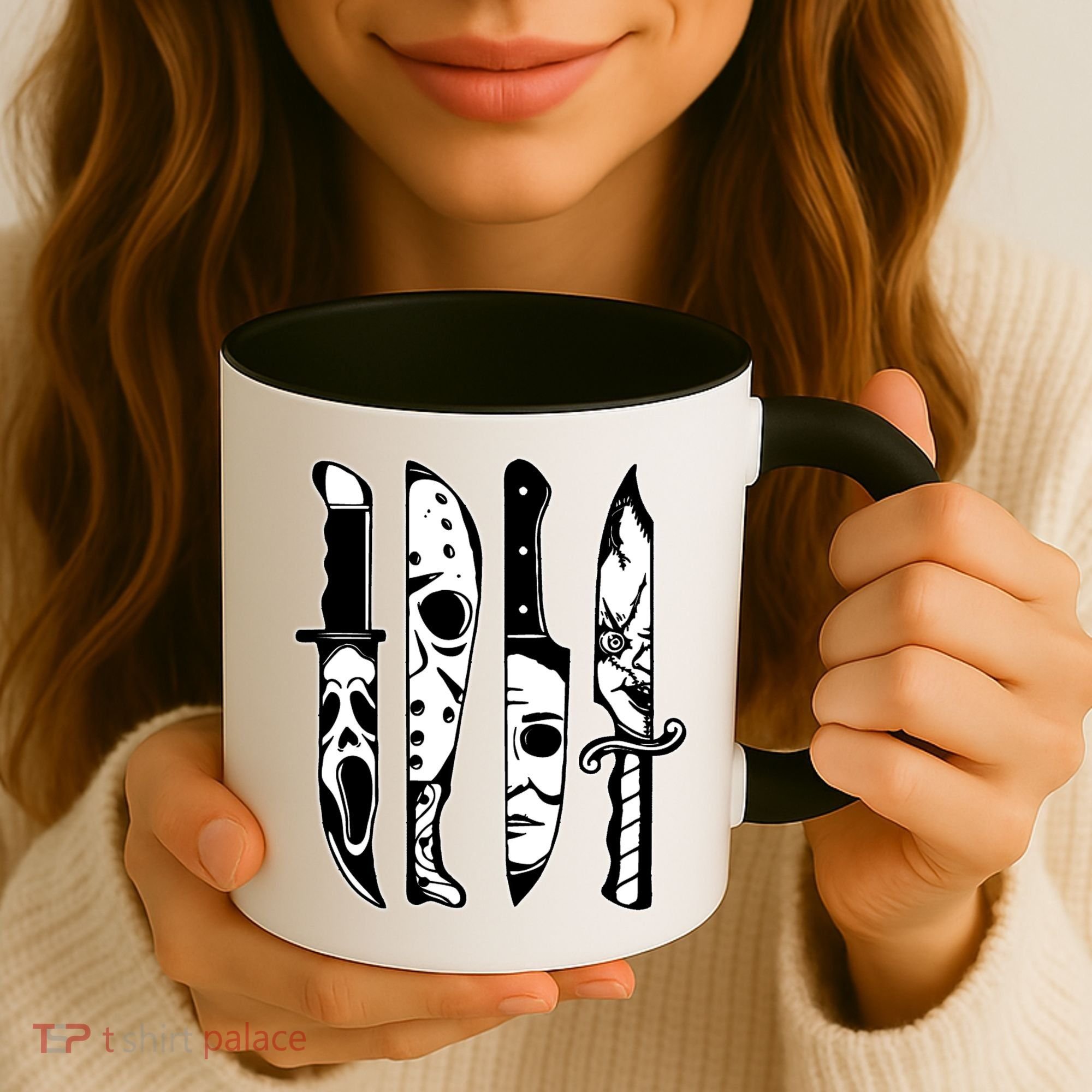 Knives Machete Horror Movies Halloween Coffee Mug