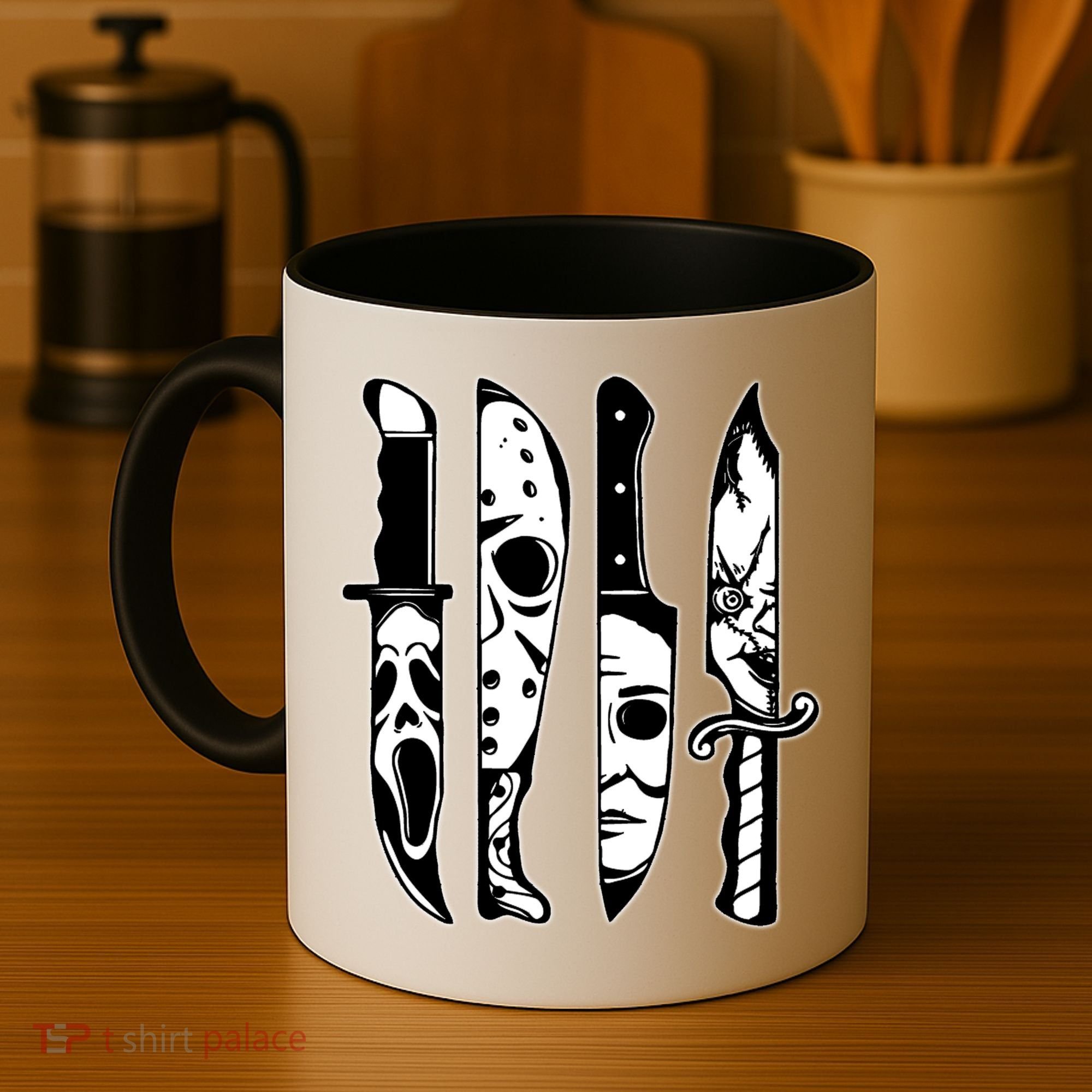Knives Machete Horror Movies Halloween Coffee Mug