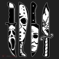 Knives Machete Horror Movies Halloween Beanie thumb 2